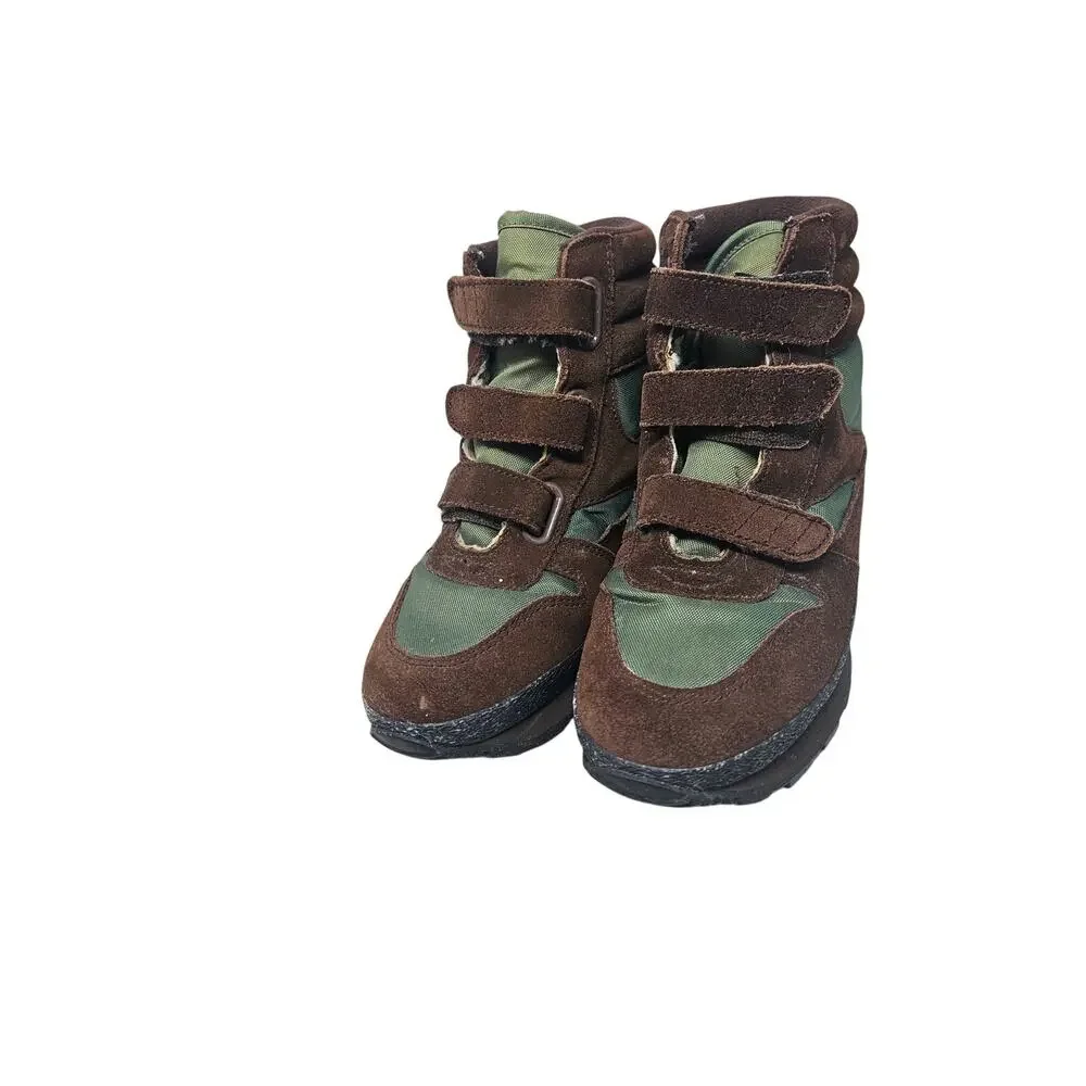 Vintage 90s L.L. Bean 7 High Top G2 Thinsulate Hiking Boot Brown Green Gorpcore